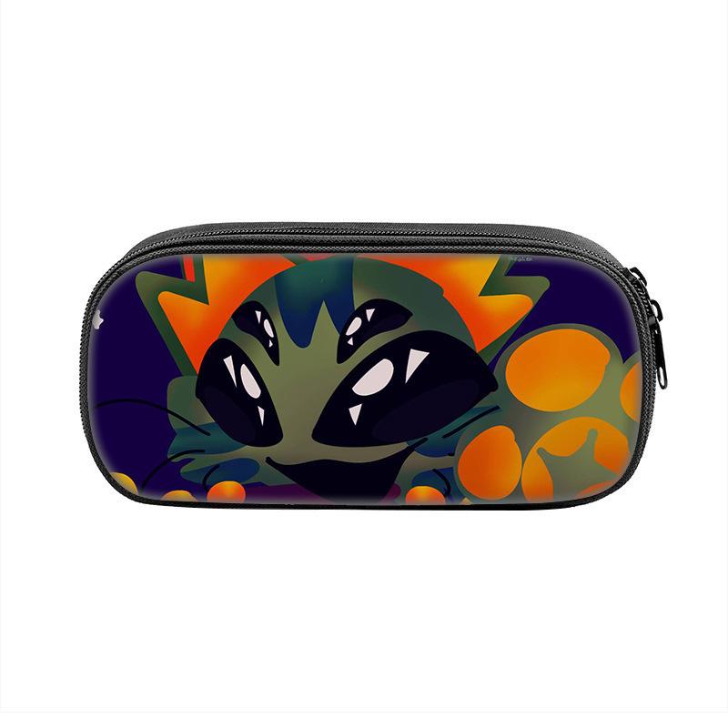 3D New Green Cat Regretevator Gnarpy Game Printed Pen Bag for Primary and Secondary School Stationery Bag