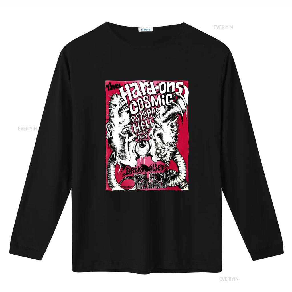 Vintage 1991 Hard Ons Cosmic Psychos Hell To Pay Rock Band T Shirt S 4XL LI1222 Vintage Washed Unisex Graphic Versatile