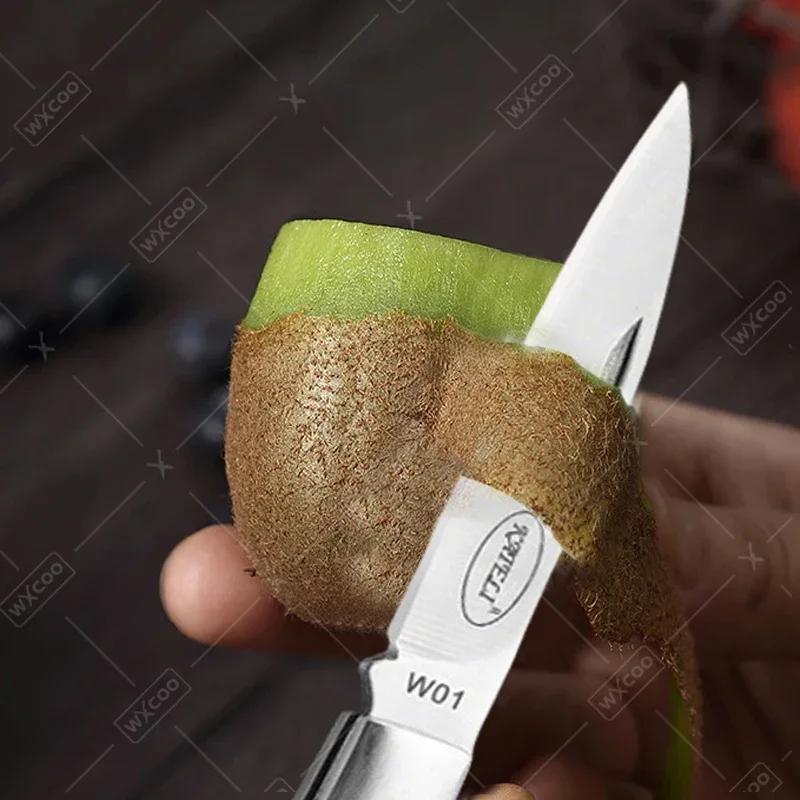 WXCOO Stainless Steel Pocket Knife Kitchen Accessories Cooking Durable Kitchen Paring Knives Folding Fruit Knife Meat Cleaver