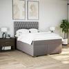 Box Spring Bed with Mattress Taupe 160x200 Cm Fabric