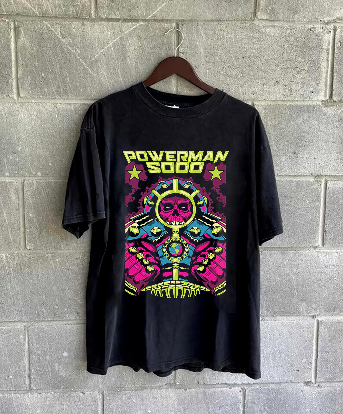 Rare Powerman 5000 When Worlds Collide T Shirt Black All Size S