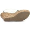 Allegra K Women's Wedge Sandals with Back Strap, Platform, and Ankle Strap, White, Size 27.0cm