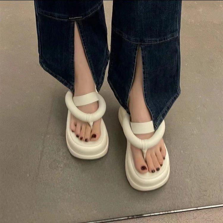 

Шлепанцы женская верхняя одежда 2025 новые летние босоножки на высоком каблуке с толстой подошвой в стиле ретро классные тапочки 39