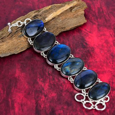 Labradorite Bracelet Jewelry, Handmade Jewelry, 925 Solid Sterling Silver Jewelry, Gemstone Bracelet Adjustable Chain Bracelet For Wedding Gift