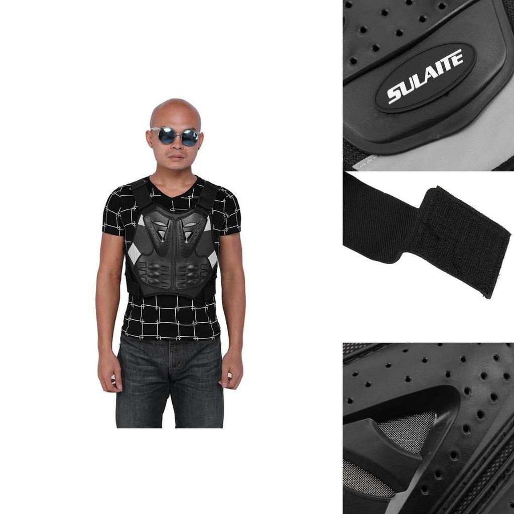 Hochleistungs Schwarze Motocross Rennpanzerung Motorrad Körperprotektor Mit Stoßabsorbierendem Schaumstoff Und Sicheren Befestigungen