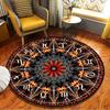 Mysterious Constellation Round Rug, Non-Slip Soft Entrance Door Mat and Chair Floor Protector for Home Bedroom Decor