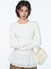 Autumn/Winter Pure Desire Lace Long Sleeve Slimming T-shirt for Women
