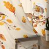 Herbstblätter Spatzen Nüsse Zweige Transparente Vorhänge zur Wohnzimmerdekoration Fenstervorhänge Küche Tüll Voile Vorhänge