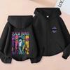 Lovci démonů K-pop Film Mikina na zip Módní Oversized Bunda Zapínací Mikina Streetwear