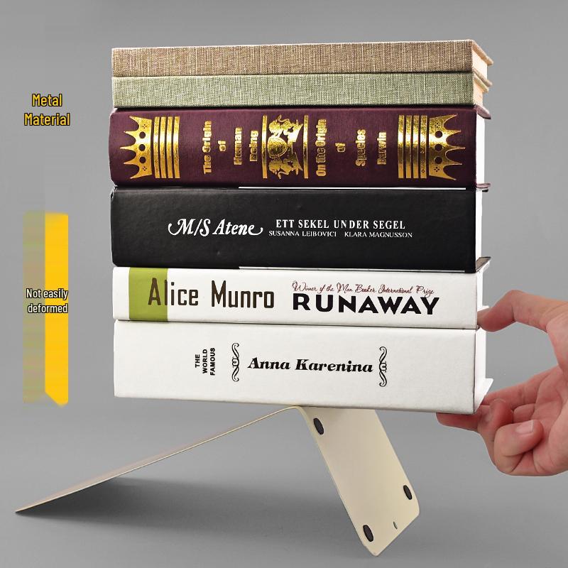 L-Shaped Metal Bookends for Students - Large Desktop Shelf Divider