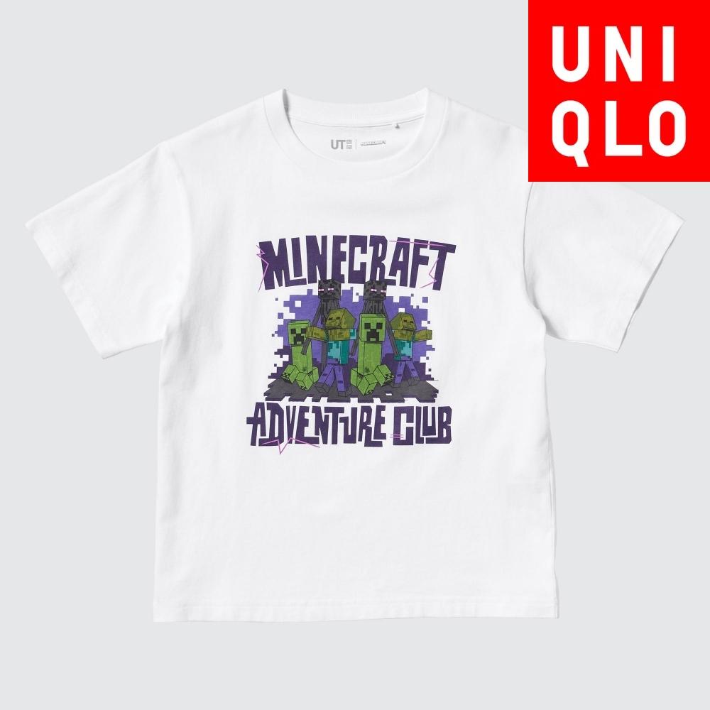 

Футболка UNIQLO KIDS с рисунком Minecraft UT, короткий рукав 00 WHITE/KIDS 110