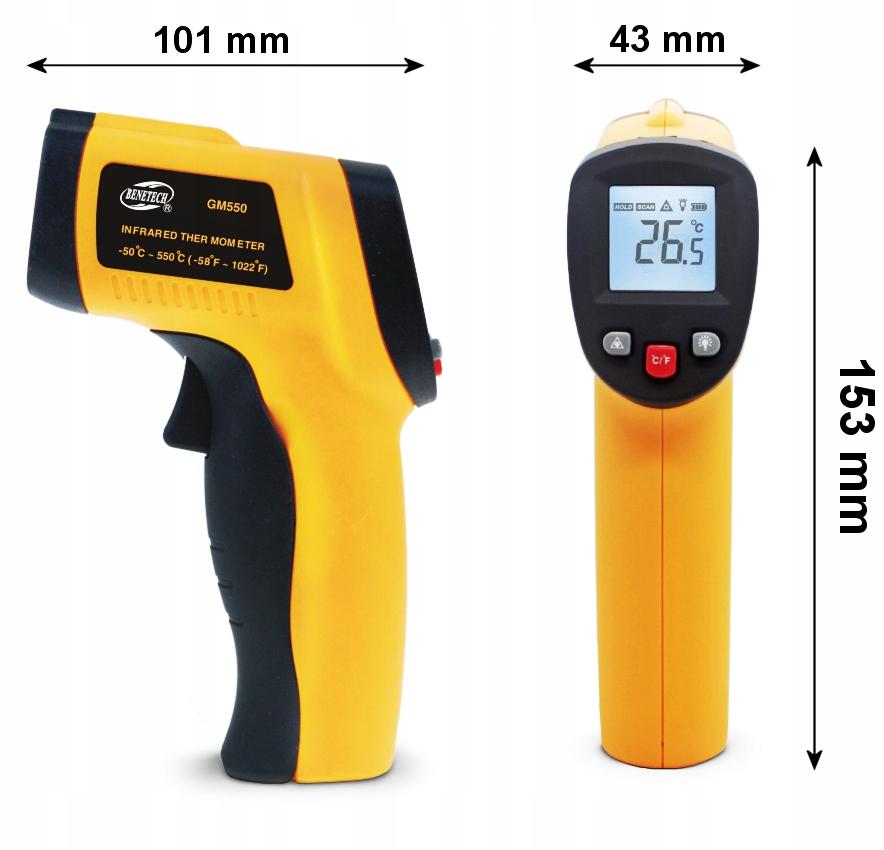 Non-Contact Laser Thermometer Pyrometer -50 +550
