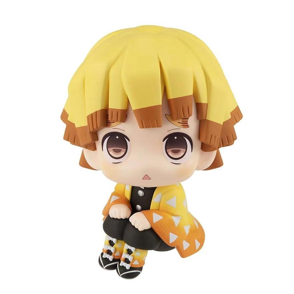 Anime Demon Slayer Kimetsu No Yaiba Q-Version Figur/Plüschtier von Tanjiro Nezuko und Zenitsu als Auto-Armaturenbrett-Ornament/Schreibtisch-Dekoration für Geschenke