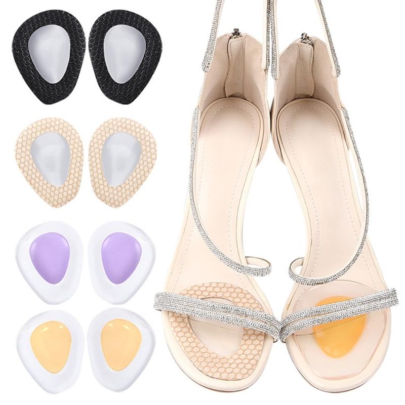 4Pairs Gel Forefoot Cushions Anti Blister Adhesive Insoles Heel Protectors Pad For Women High Heel Dress Shoe Accessory