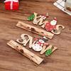 Christmas Festival Decor: Wooden Letter Ornaments - English Old Man Desktop Decorations