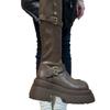 Height-increasing Retro Two-wearing Martin Boots for Women, Thin and Versatile, Thick-soled Knight Boots