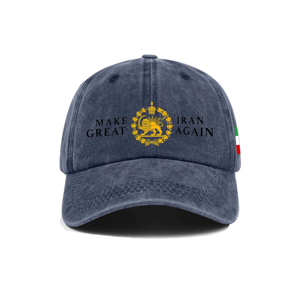 Gewaschene Baumwoll-Baseballkappe mit aufgedrucktem, verwaschenem, weichem Denim-Hut, Vintage-Hut