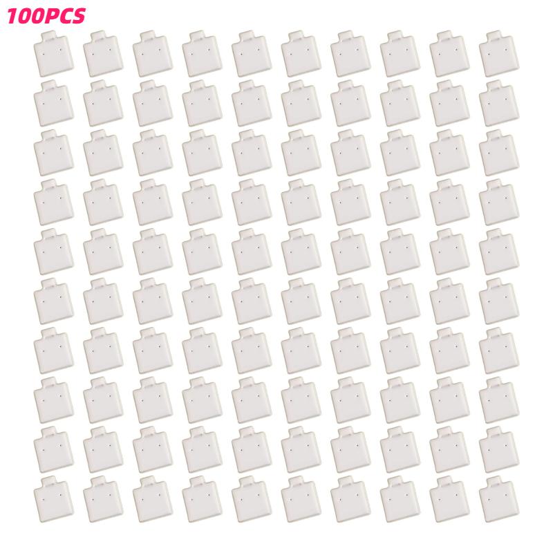 

100pcs PVC Jewelry Display Stands Elegant Portable Card Holder for Earrings Studs and Rings Retail Jewelry Display and Packaging