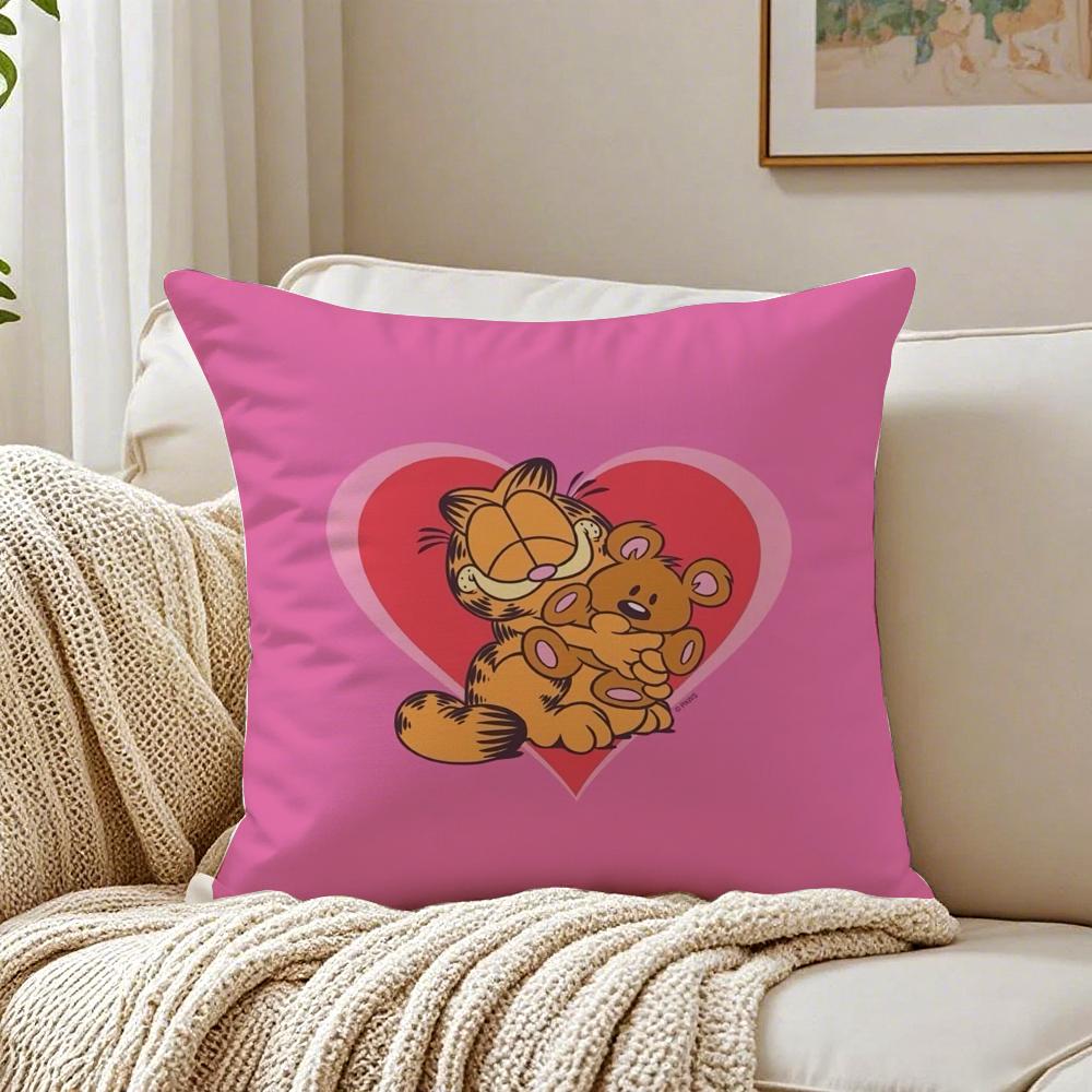 Funny American Cartoon Cute Cat GGarfield Cushion Cover Pillowcase Antidustmite Living Room Sofa Decor Cushion Room
