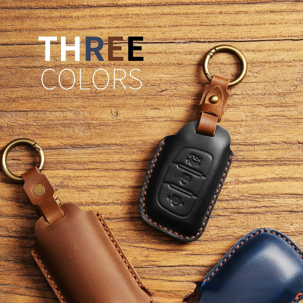 Für Hyundai IX25 IX35 IX45 I10 I20 HB20 Elantra Solari Sonata Santa Fe Sport Tucson Leder Auto Schlüsselhülle Schutzhülle