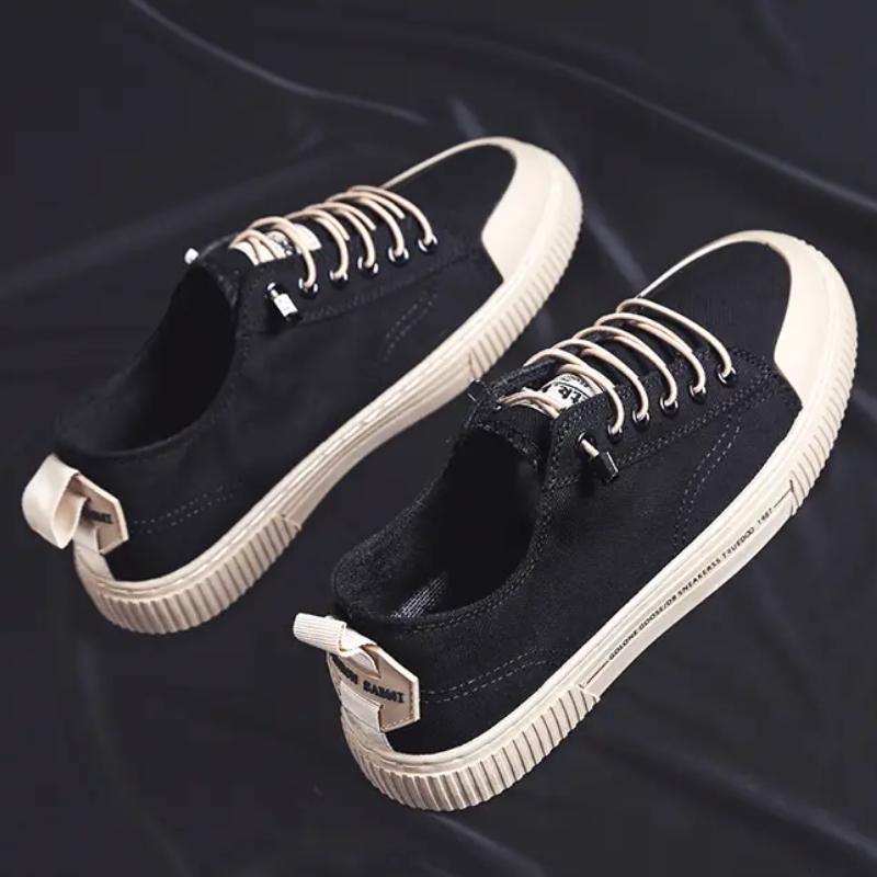 

Men Vulcanized Footwear Trendy Casual Anti Slip Lightweight Sneakers New Low Top Walking Shoes Zapatos Informales De Hombre 44 чорний