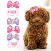 15Pcs Gradient Tone Pet Bow Hair Bows Heart Shaped Gradient Ribbon Bow  Pet Grooming Styling