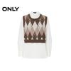 ONLY Women's Argyle Knit Vest & Shirt Set