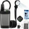 Cordless Portable Electric Shower Pump Self-Priming Rechargeable Shower Head No Plug Needed Outdoor Camping Dorm Rural Mobile Water Sprayer Bath Tool