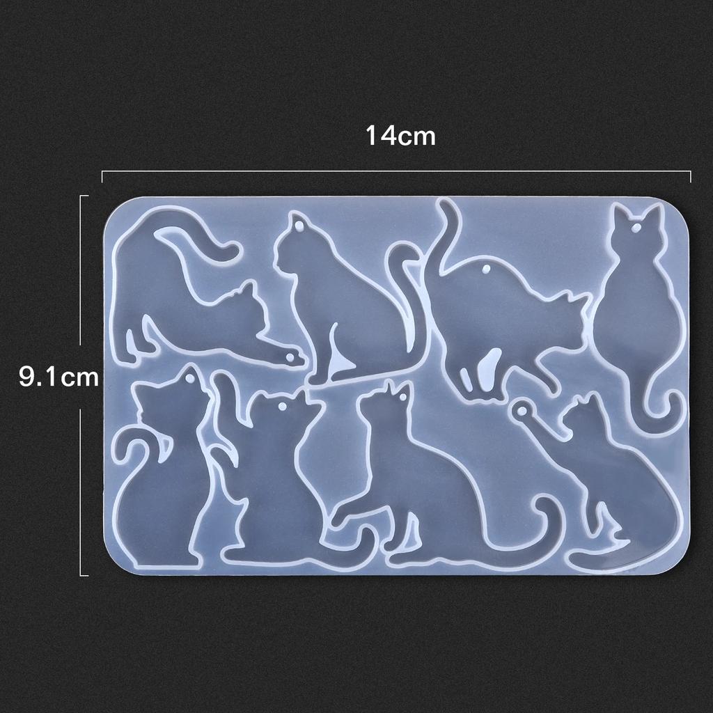 Cute Cat Butterfly Animal Earring Keychain  Epoxy Resin Silicone Mold DIY Spider Snake Pendant Jewelry Making Decoration Crafts