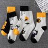 Warm Autumn Winter Halloween Cartoon Funny Socks Pumpkin Witch Motif Design Mid Tube Sports Socks Versatile for Men and Women