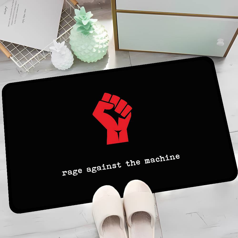 Rap Metal Band Rage Against the Machine Entrance Door Mat Washable Non-Slip Living Room Sofa Chairs Area Mat Welcome Doormat