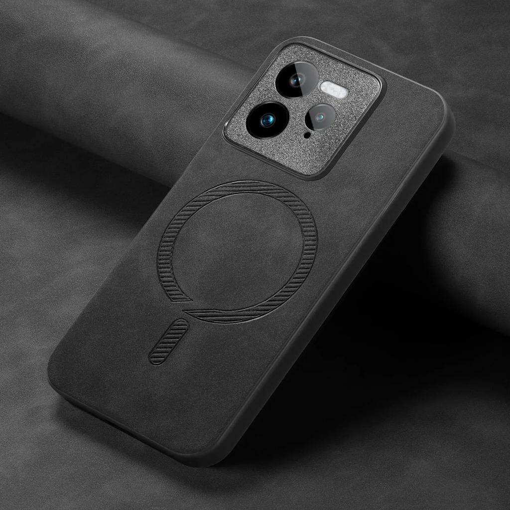 For Magsafe Leather Shockproof Case For Realme GT7 Pro Neo 7 Matte Wireless Charging Protection Cover For Realme 13 12 11 Pro Plus