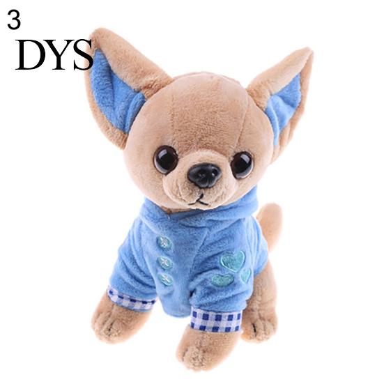17cm Cute Mini Chihuahua Dog Plush Toy Soft Stuffed Animal Doll Birthday Gift