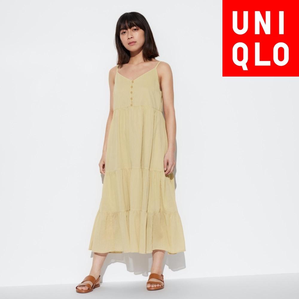 

Платье-бретелька из мятого хлопка UNIQLO JAPAN, короткая длина от 106,5 до 117 см
