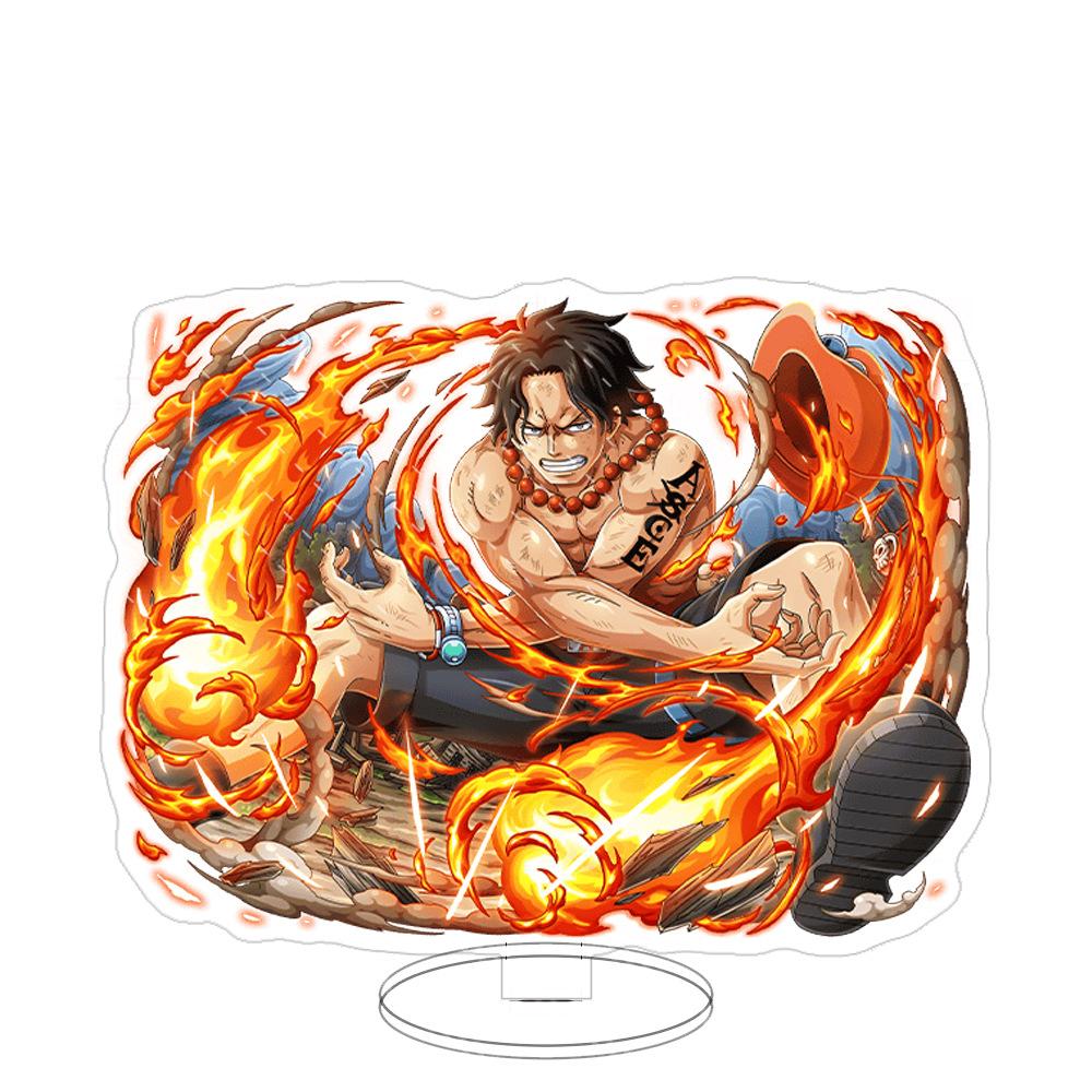 Stand Acrilico Grande Ornamenti Cartone Animato Pirata Luffy Sauron Espositore da Tavolo Spettacolo di Fumetti Vendita All'Ingrosso Consegna