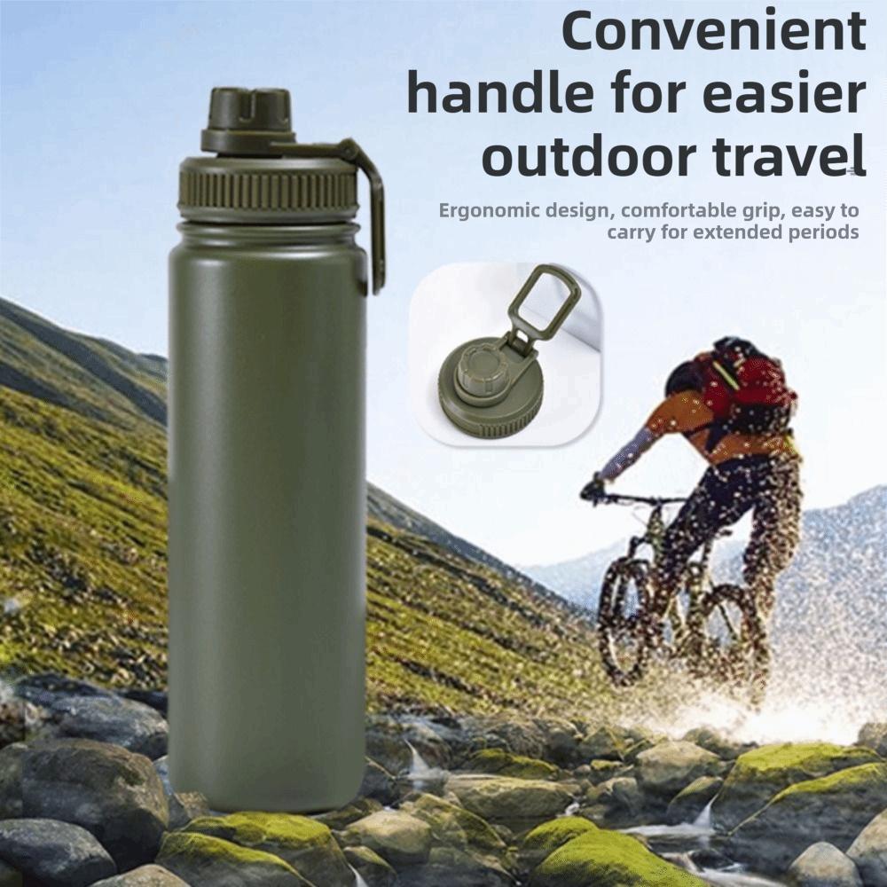 22 Oz Capacity Vacuum Insulated Water Bottle Leakproof Water Bottle  Outdoor Activities