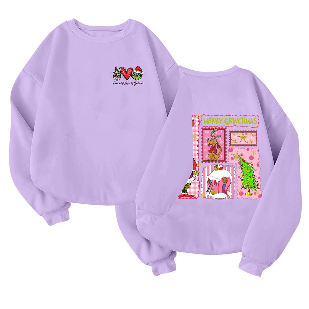 Children's Fashionable Lightweight Long-sleeved Round Neck Pullover With Pockets Printed Pullover