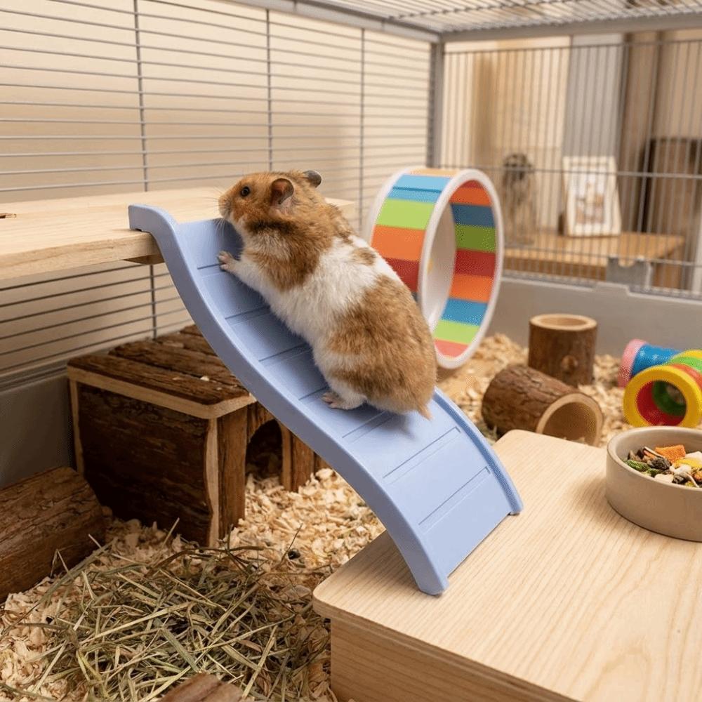 Creative Colorful Hamster Climbing Ladder Interactive Wave Shape Guinea Pigs Bridge Decorative Hedgehog Ladder Small Animals