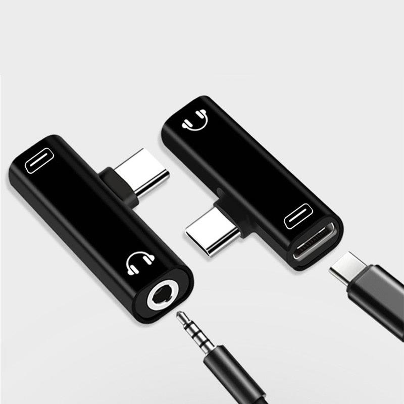 Type C Audio Adapter Plug To 3.5mm 2 In1 Adapter Plug Socket Audio Converter Jack for Xiaomi Type-C Phone Earphone MP3 3