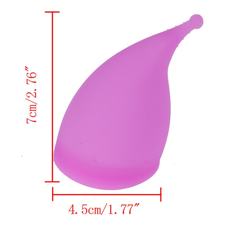 Reusable Medical Silicone Soft Menstrual Women Period Cup Size Small Large Pads