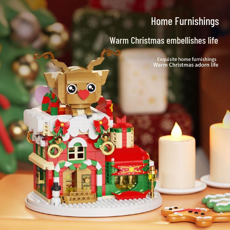 Christmas Building Block Toy for Boys and Girls - Santa Claus, Snowman & Reindeer Compatible with LEGO