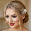 French Style Bride Veils Pearl Wedding Headdress Fashion Bridal Headwear Women