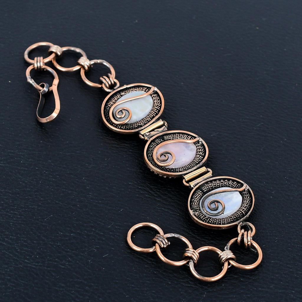 Rainbow Moonstone Bracelet, 999 Copper Wire Wrapped Gemstone Jewelry, Handmade Bracelet Amazing Jewelry, Gift For Love