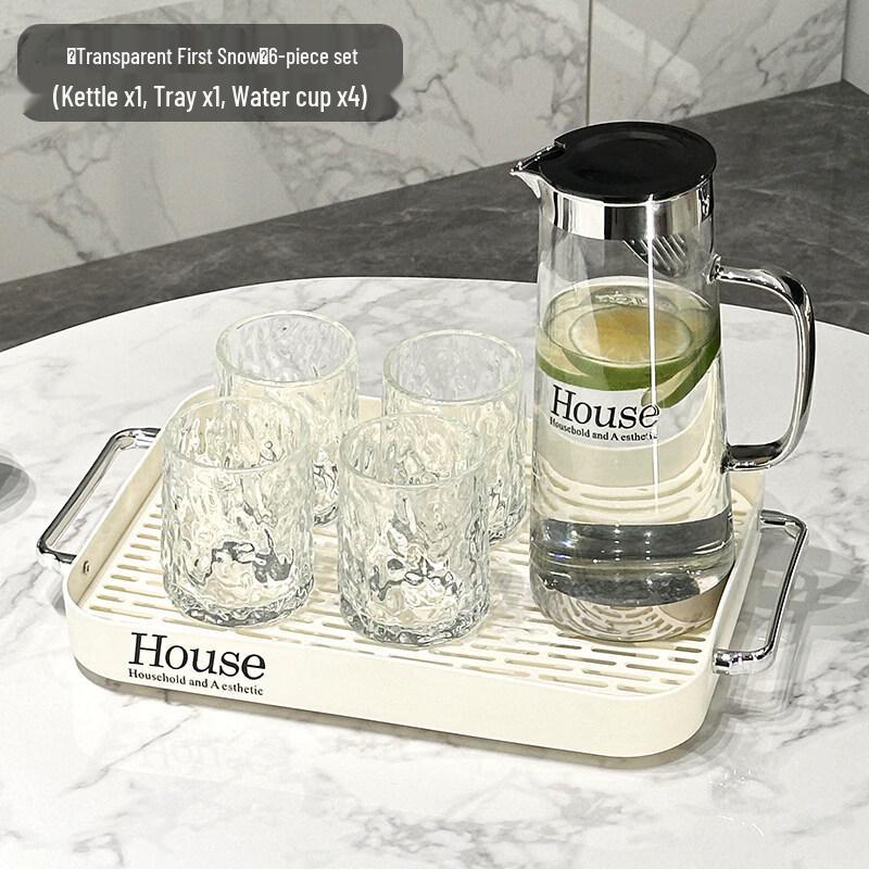 Naijiang Glass Water Pitcher and Cup Set