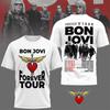 Unisex Rundhals Y2K Rock Grafik Kurzarm T-Shirt für Bon Jovi Forever 2026 Welttournee T-Shirt