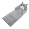 Foldable Kids Sofa Soft Breathable Cartoon Animal Toddler Couch Bed with Armrest for Living Room