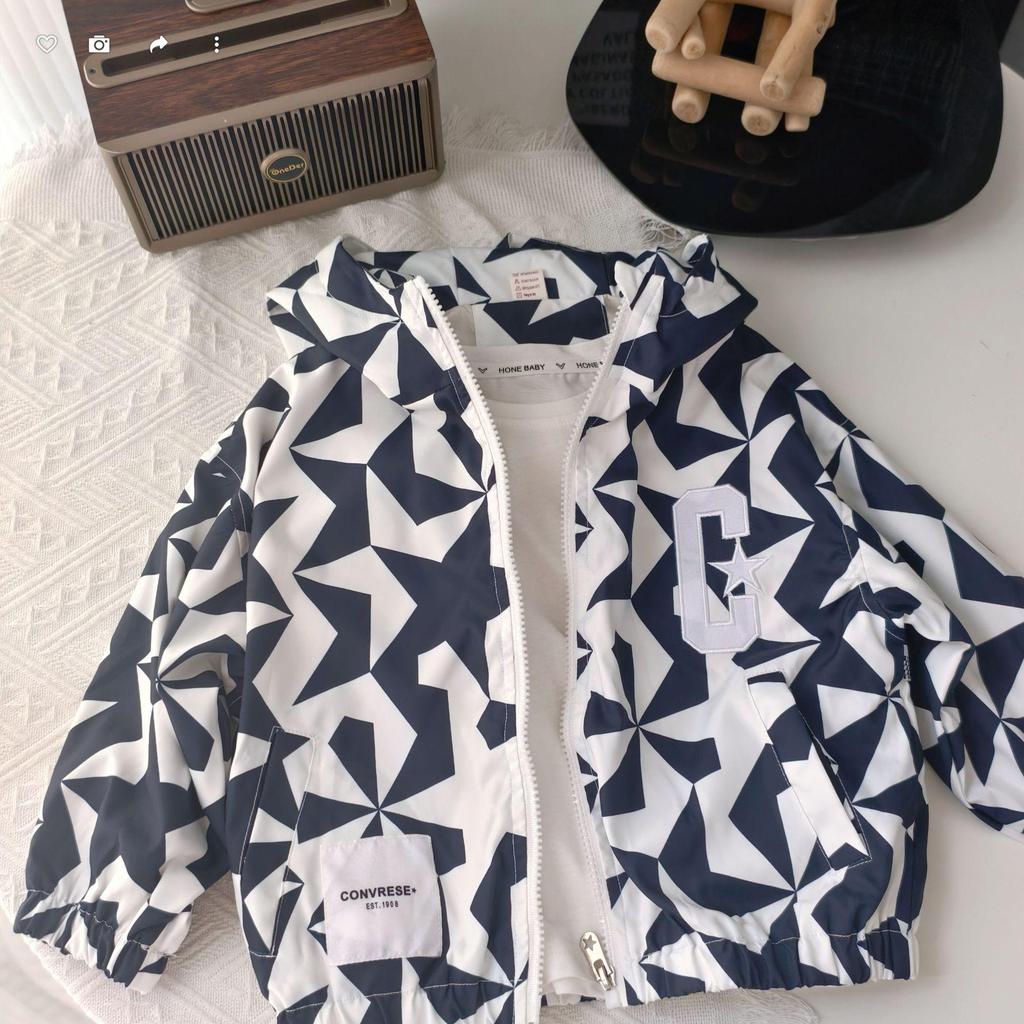 Zhili Kids' 2025 Autumn Cartoon Cotton Windbreaker Jacket