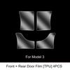 For Tesla Model3/Y 2017-2022 Front Door Rear Door Protective Film Invisible Car Clothing TPU Film Decoration Special Accessories