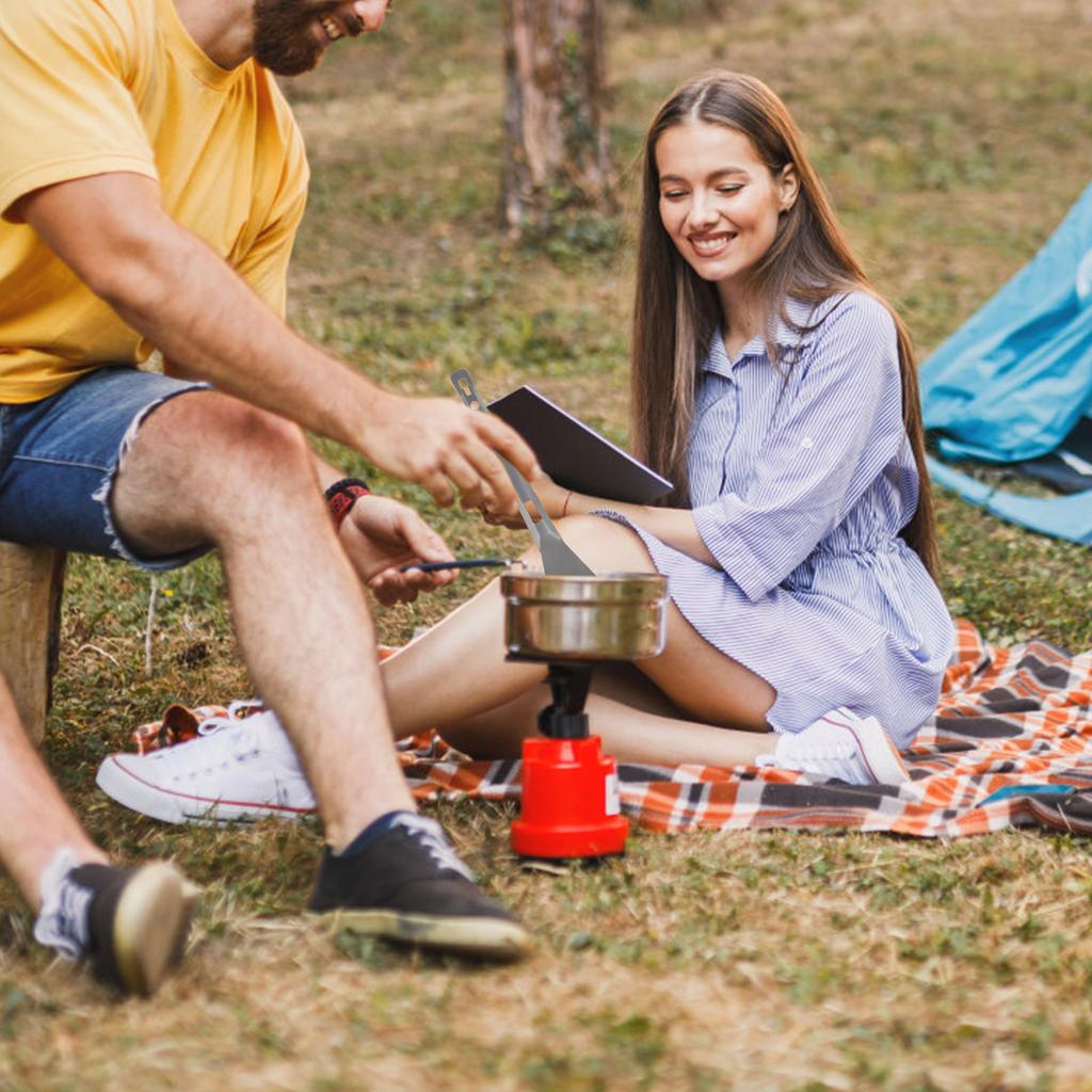 TOMSHOO Pinces de service en titane, pinces à barbecue polyvalentes avec fourchette et spatule dentelée pour le Camping