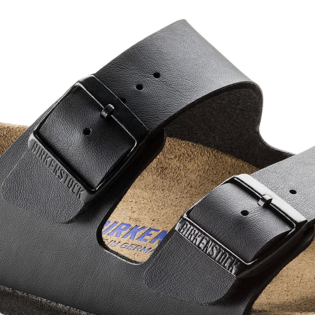 Women's/Men's Birkenstock Arizona Soft Footbed Birko-Flor Black Black Regular Wide (0551251)